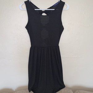 Ocean Drive Black Dress Fit and Flare with Cutouts, Bows on Back